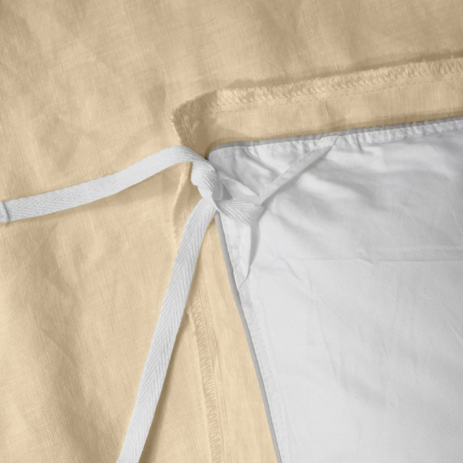 French Flax Linen Quilt Cover in Creme - Image 12