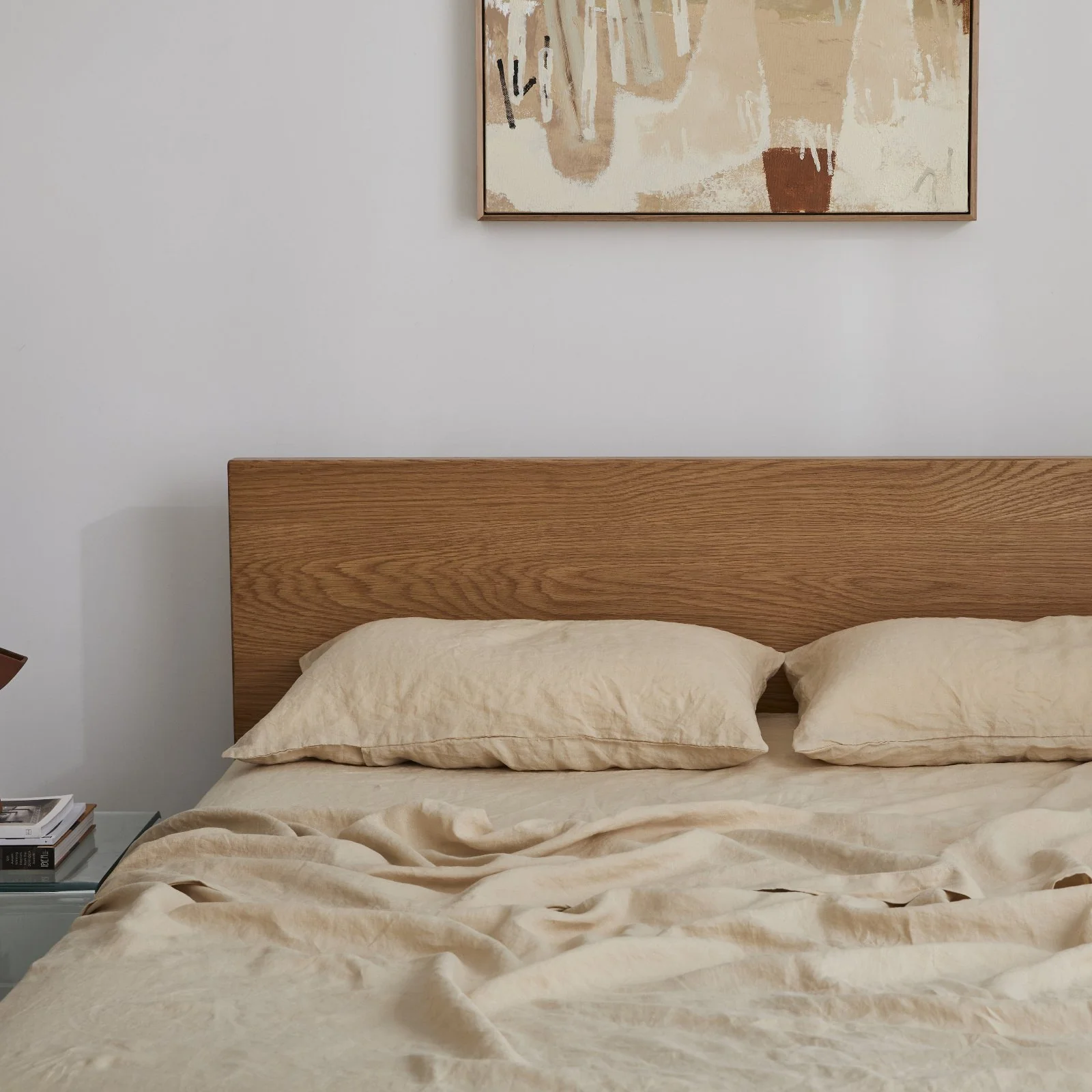 French Flax Linen Flat Sheet in Creme - Image 8