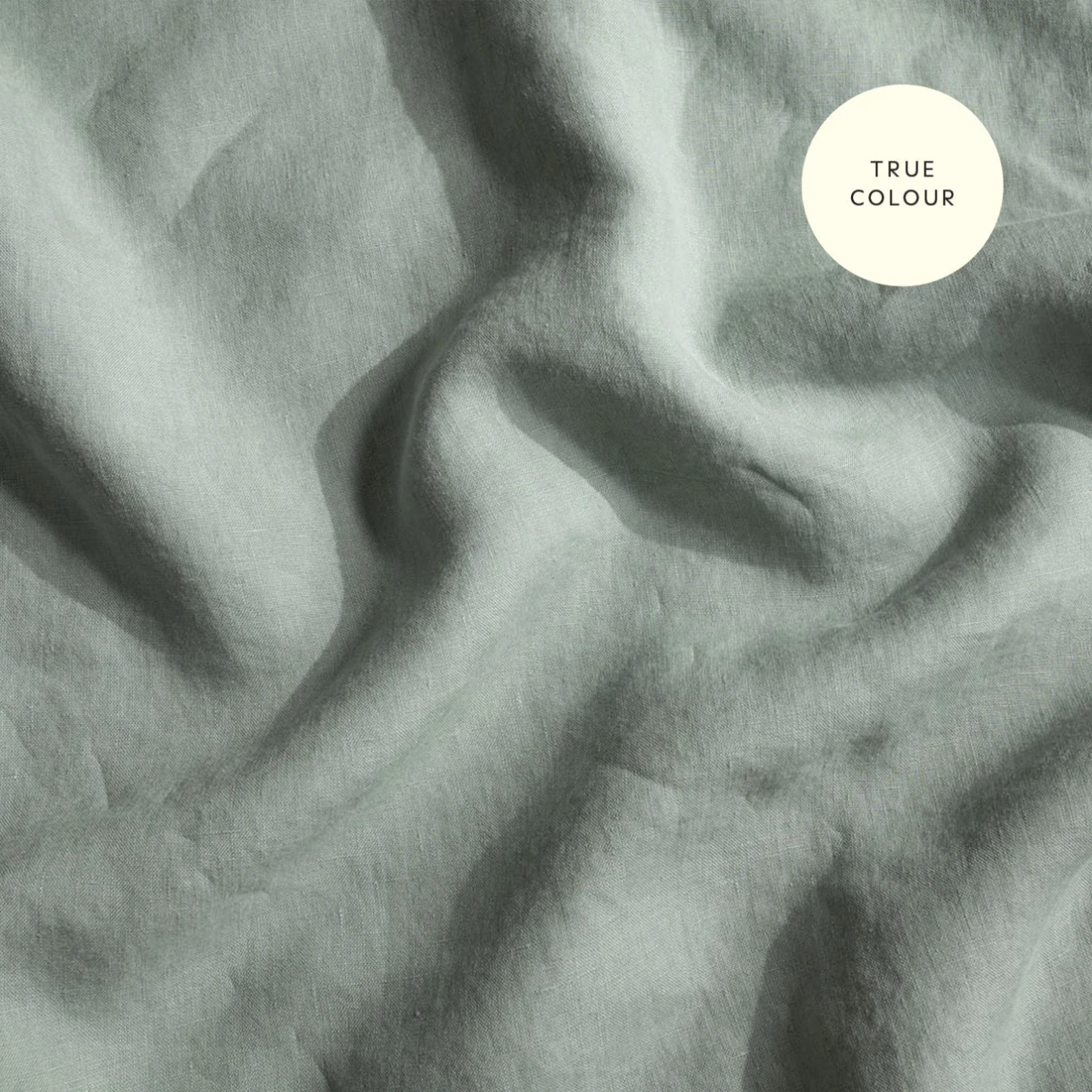 French Flax Linen Flat Sheet in Sage - Image 11