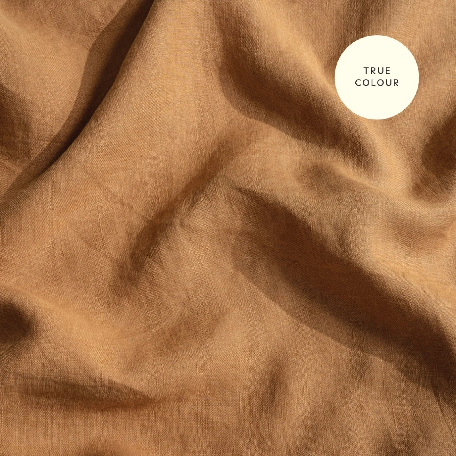 French Flax Linen Flat Sheet in Sandalwood - Image 9