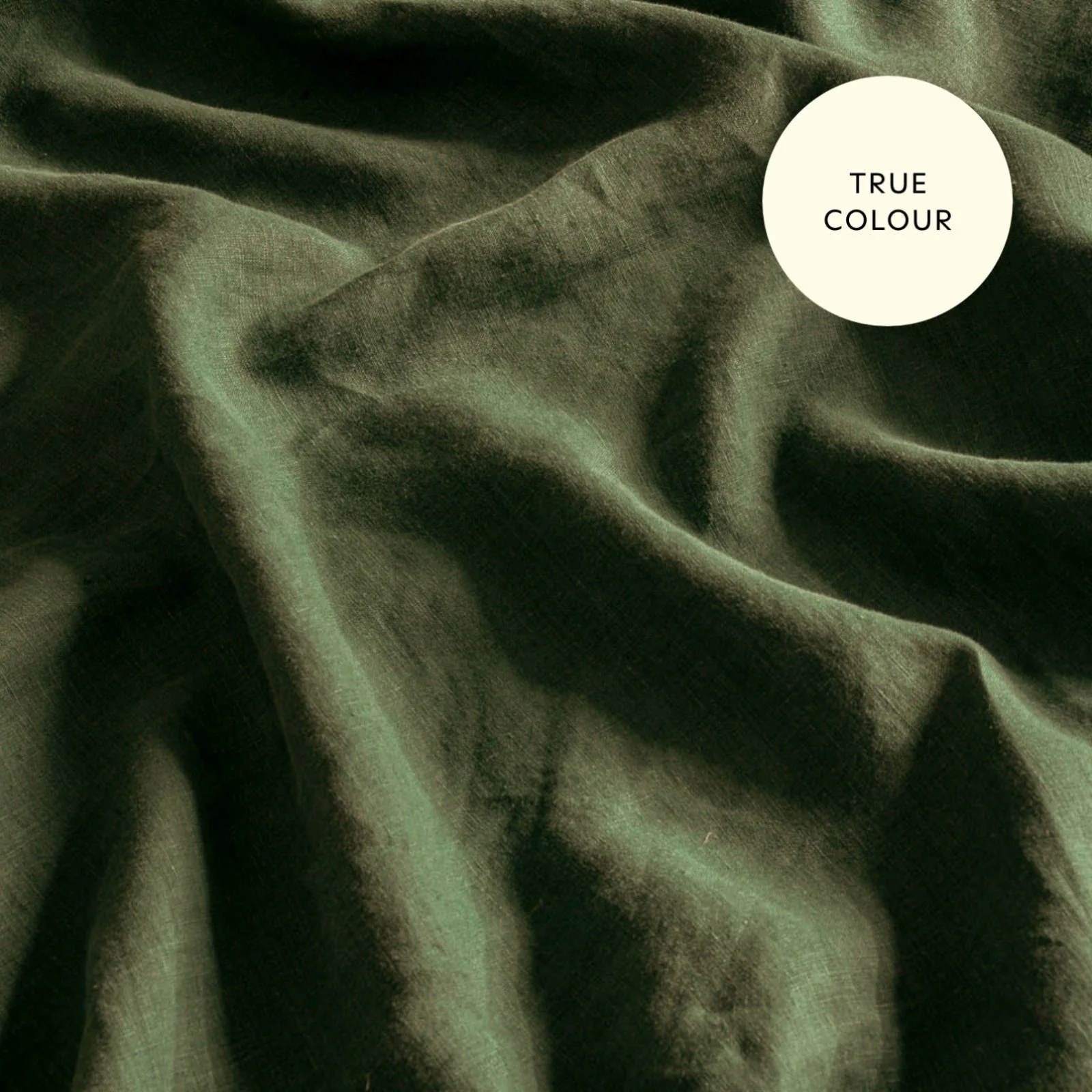 French Flax Linen Heavy Bed Cover in Forest - Image 7