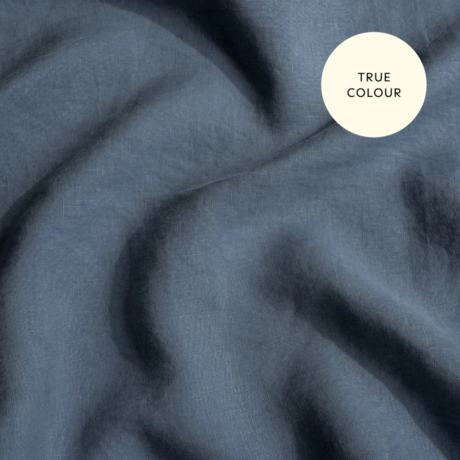 French Flax Linen Heavy Bed Cover in Ocean - Image 7
