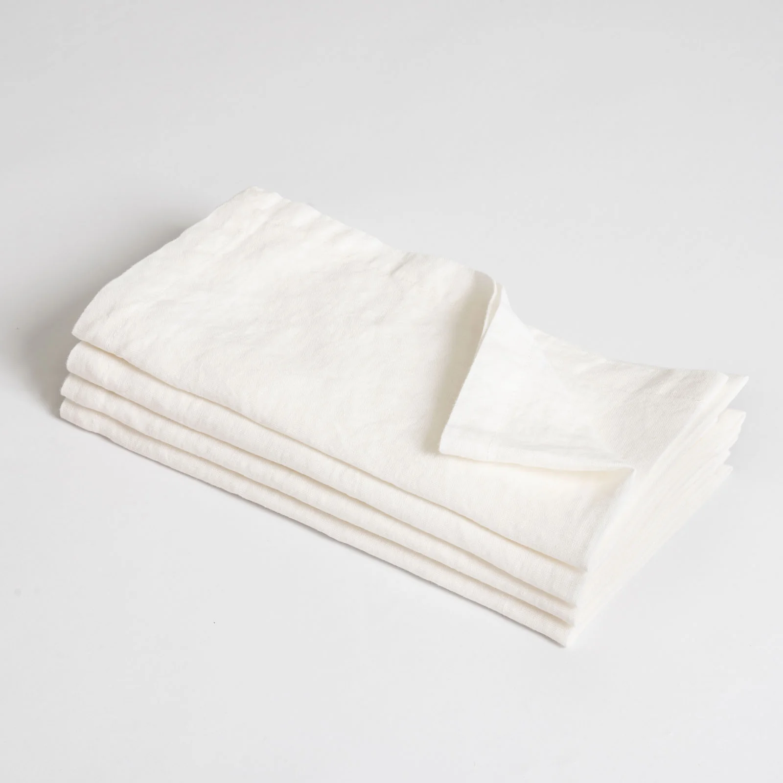 French Flax Linen Napkins (Set Of 4) in White