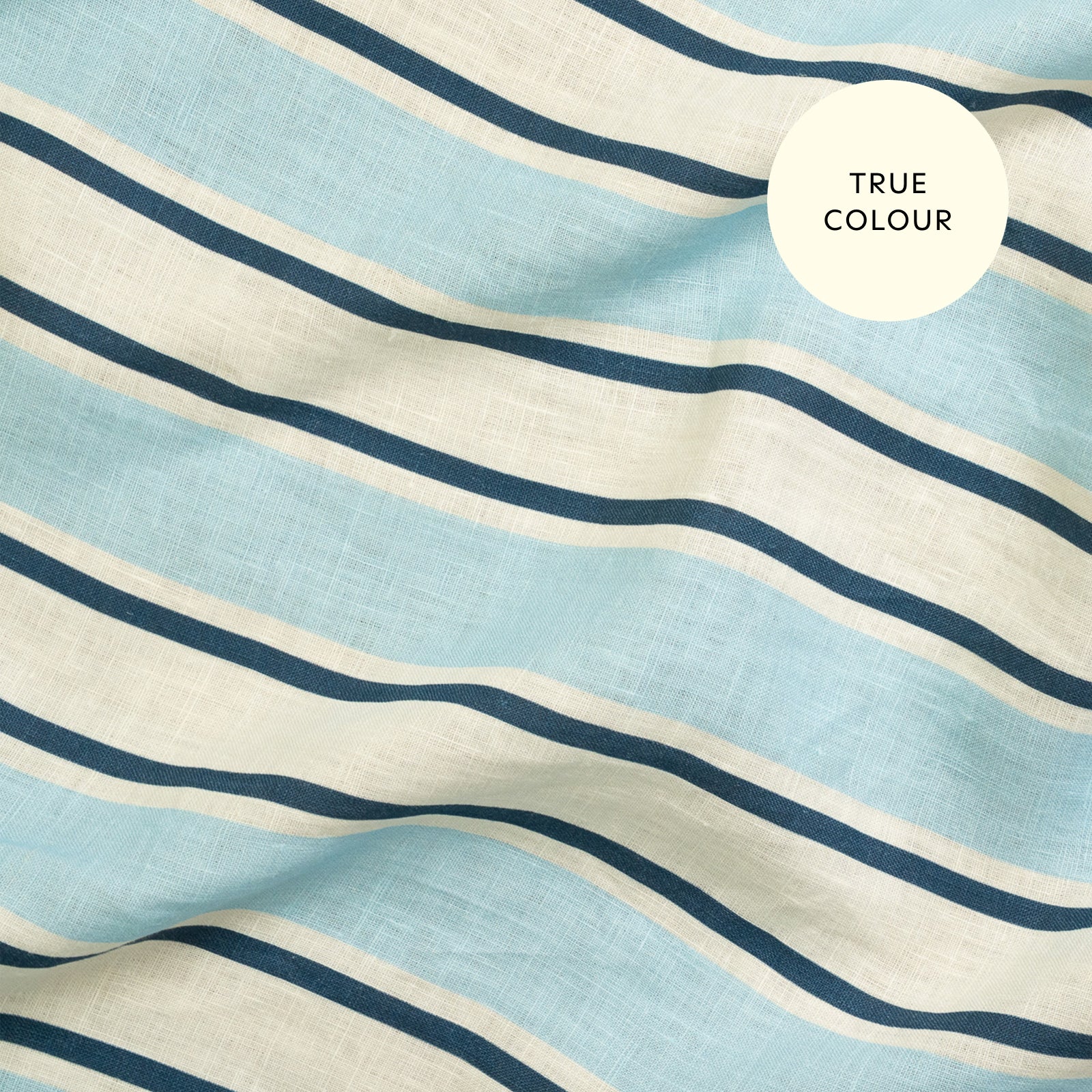 French Flax Linen Carry All Bag in Blue Stripe - Image 8