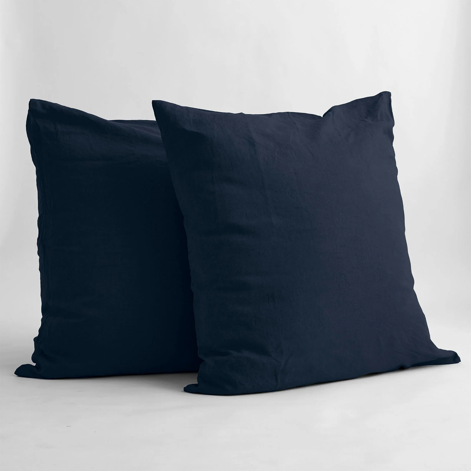 French Flax Linen Pillowcase Set in Indigo - Image 2