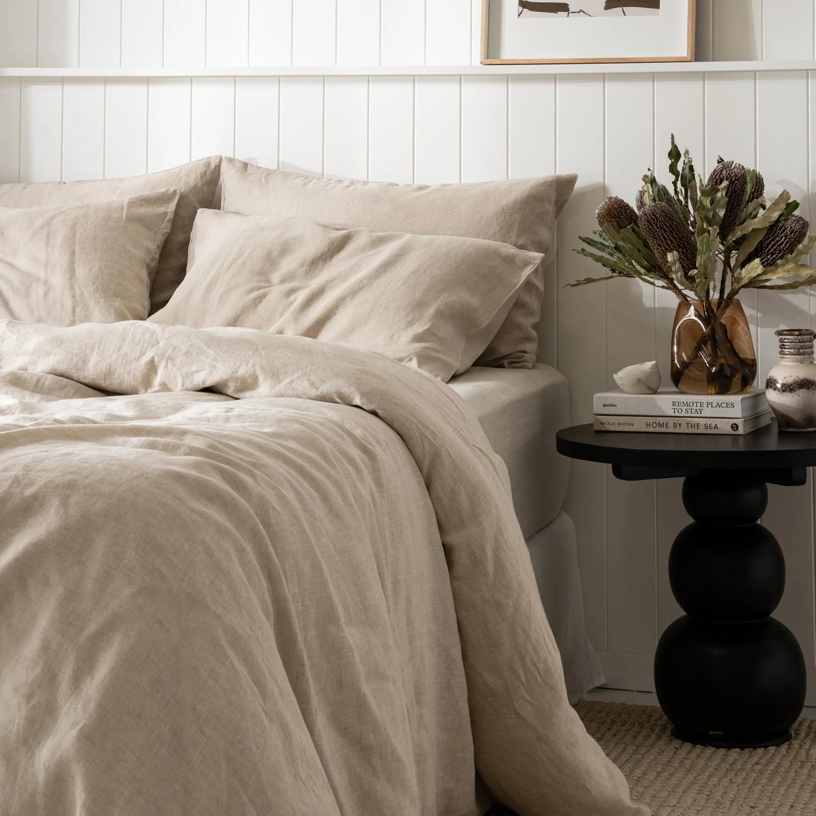 French Flax Linen Pillowcase Set in Natural - Image 6