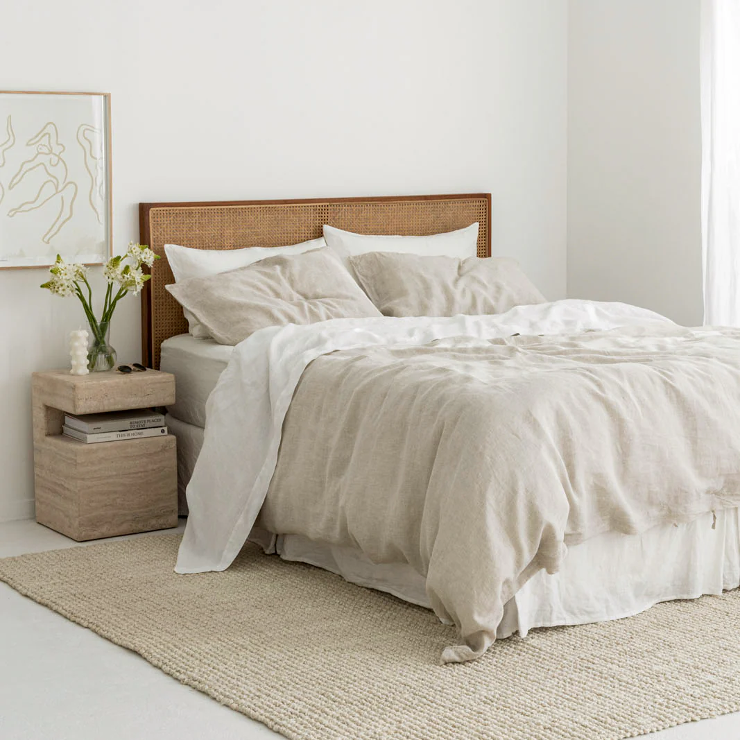 French Flax Linen Quilt Cover Set in Natural - Image 8