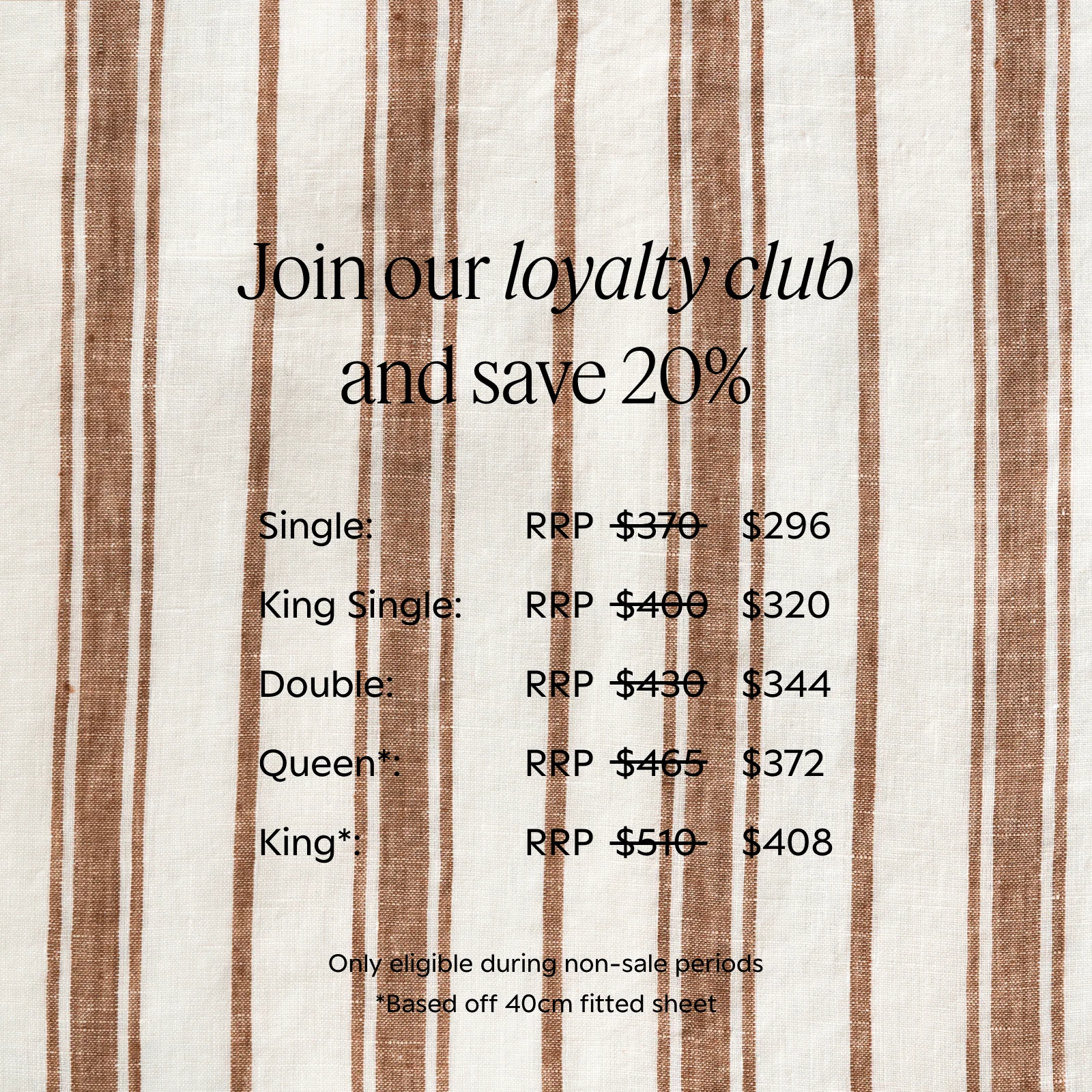 French Flax Linen Sheet Set in Hazelnut Stripe - Image 3