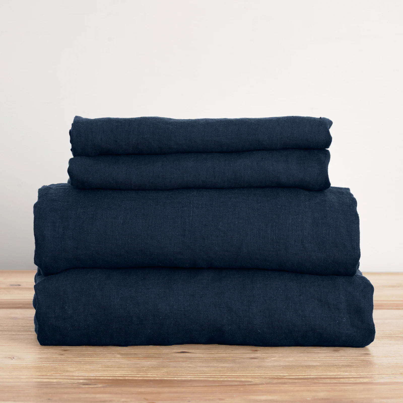 French Flax Linen Sheet Set in Indigo
