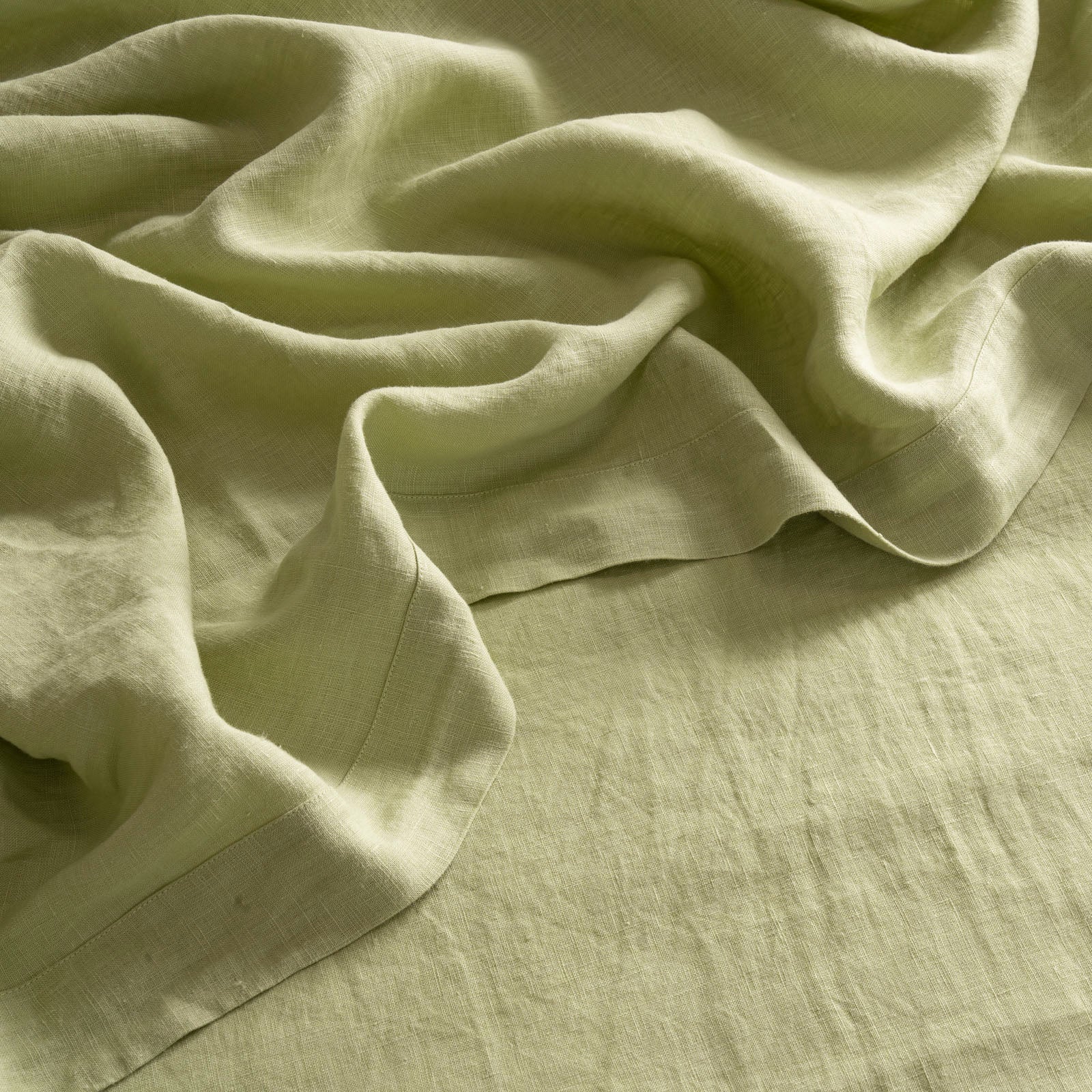 French Flax Linen Sheet Set in Matcha - Image 12