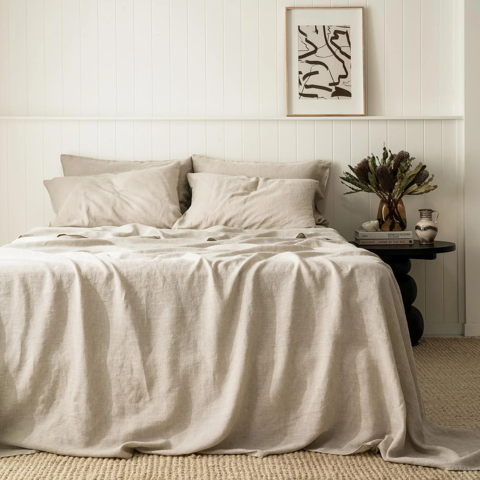 French Flax Linen Sheet Set in Natural - Image 2