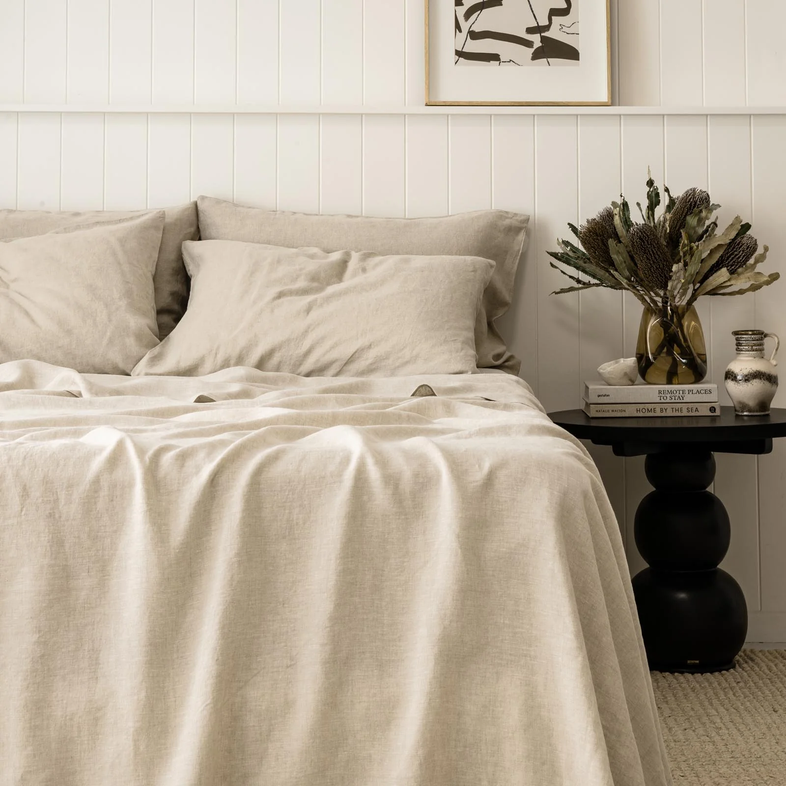 French Flax Linen Sheet Set in Natural - Image 4