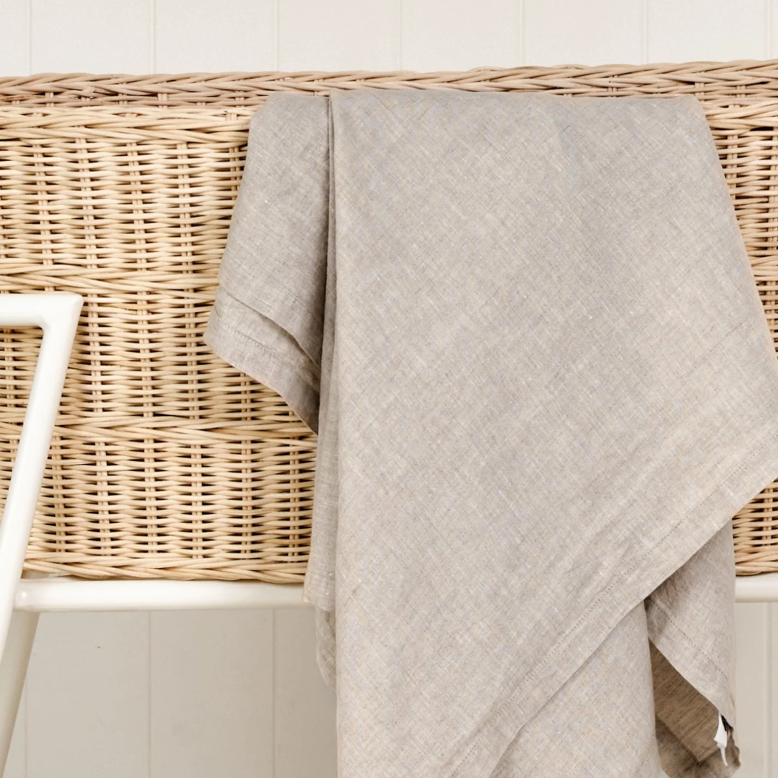 French Flax Linen Swaddle in Natural - Image 3