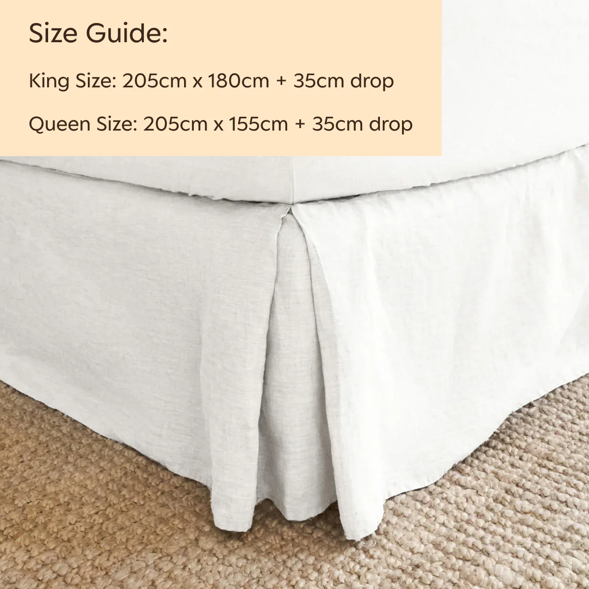 French Flax Linen Valance in White - Image 5